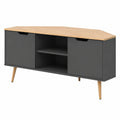 Meuble TV, chêne et gris anthracite, 115 cm