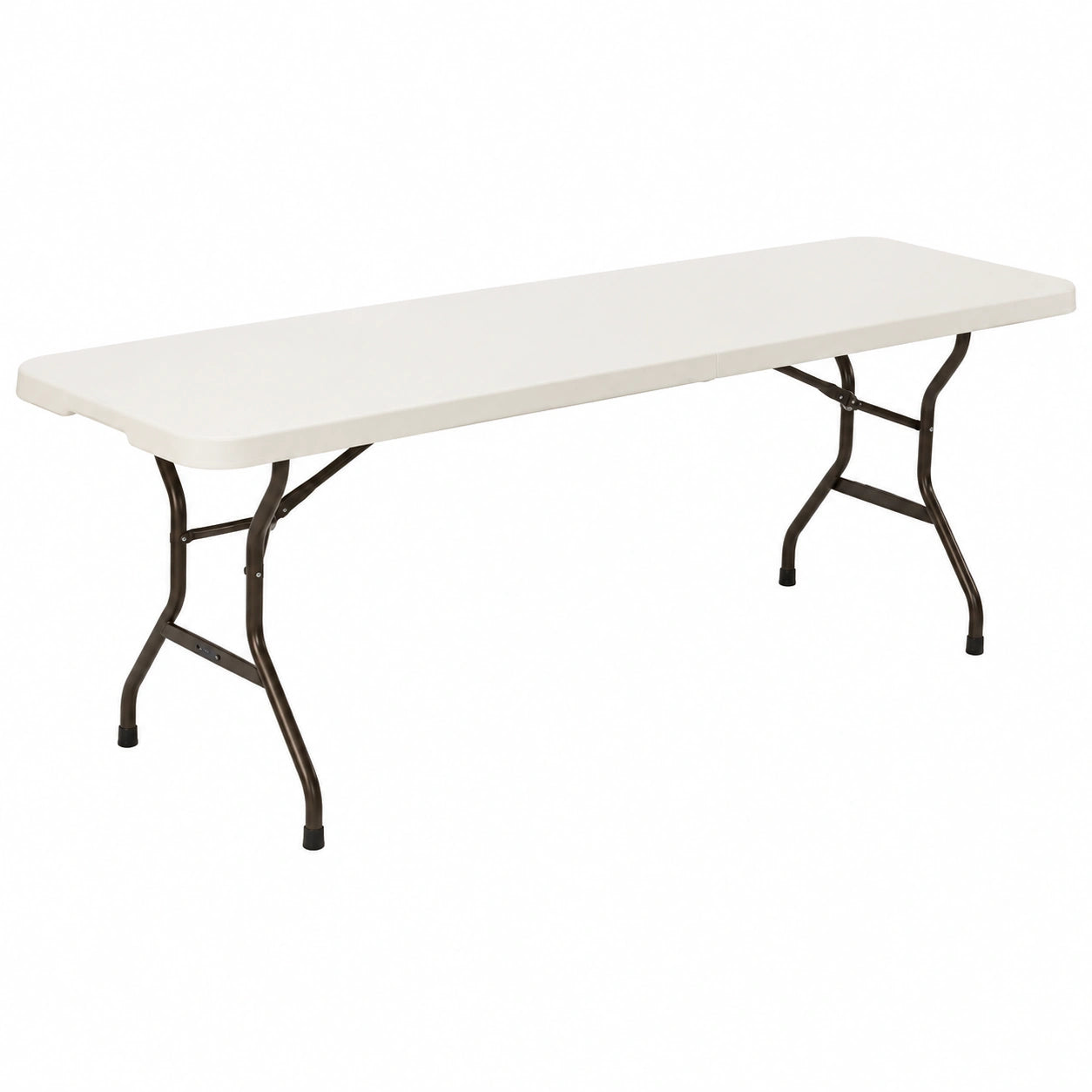 Table pliante rectangulaire blanche 244,5 x 76,1 x 73,6 cm