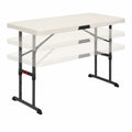 Table pliante réglable beige pour intérieur et extérieur