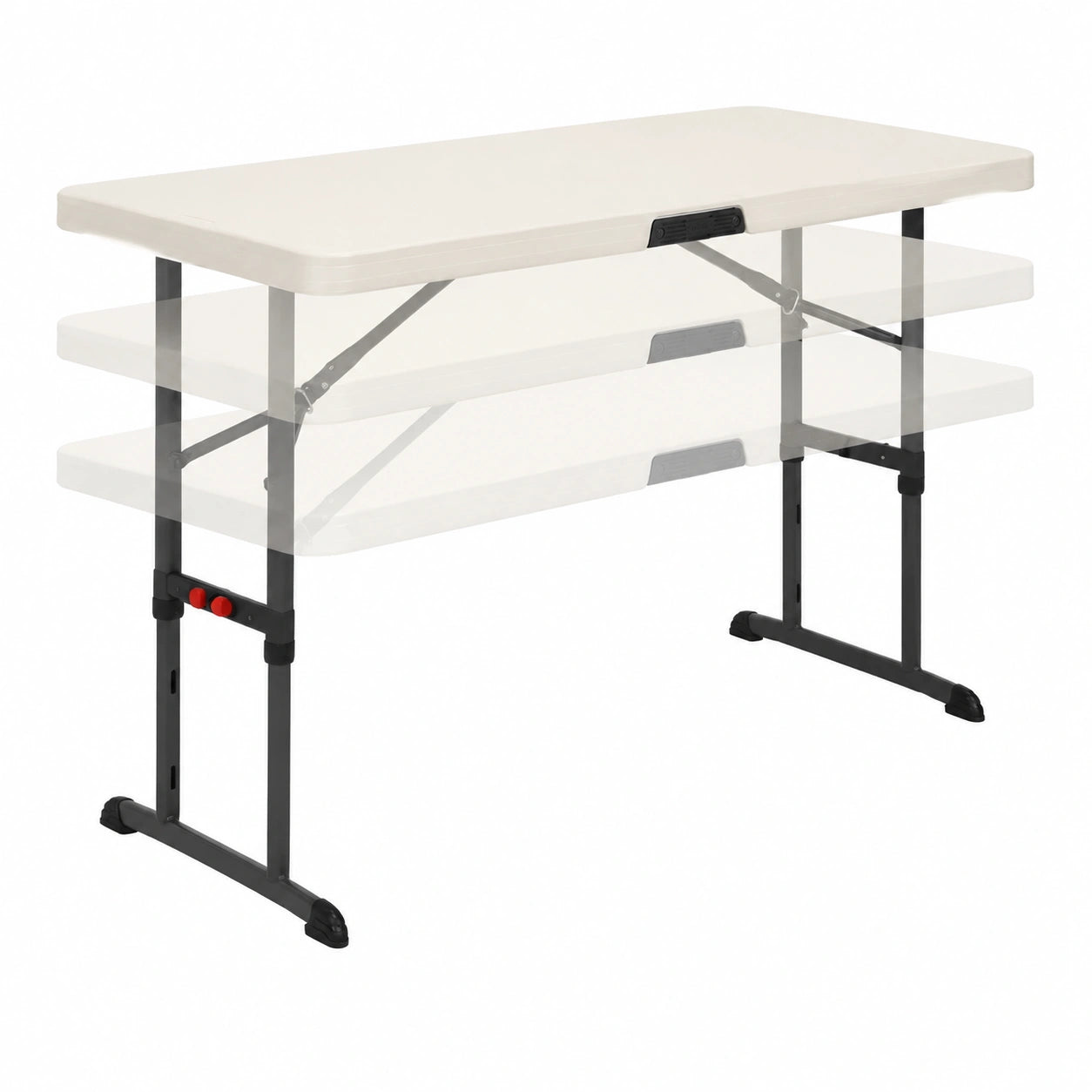 Table pliante réglable beige pour intérieur et extérieur