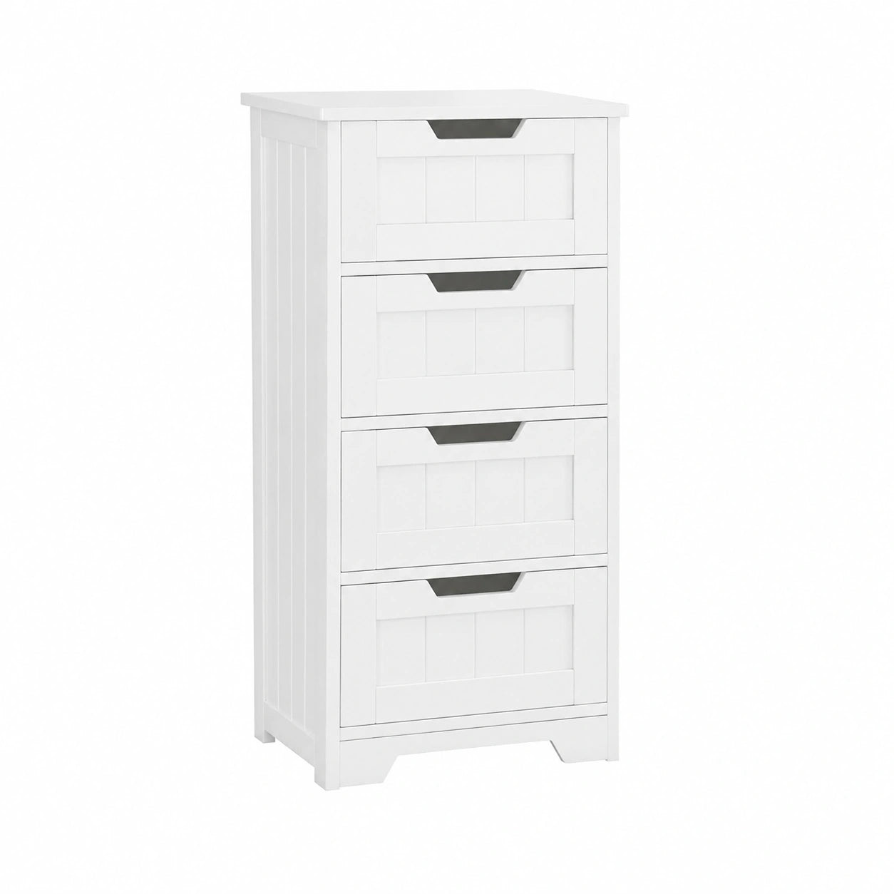 Armoire de Rangement Salle de Bain 5 Tiroirs, Compacte et Élégante, Blanc 40x30x102cm