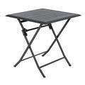 Table de Jardin Pliante Carrée 2 Places en Aluminium
