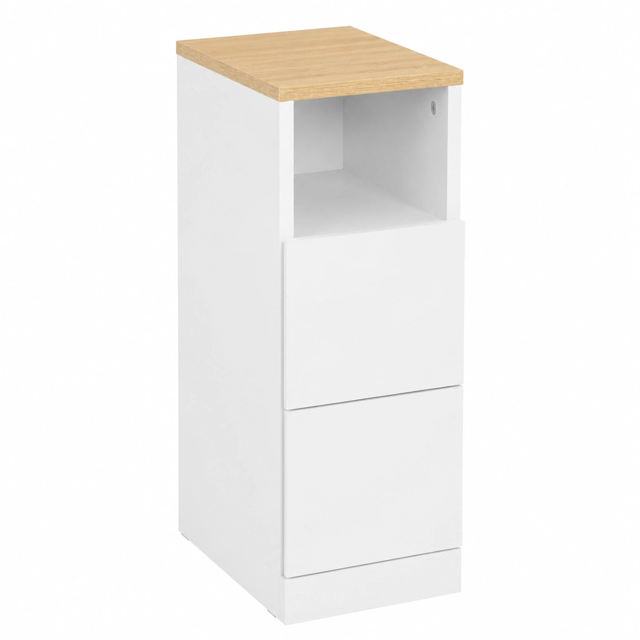 Table de chevet étroite avec tiroirs pour chambre