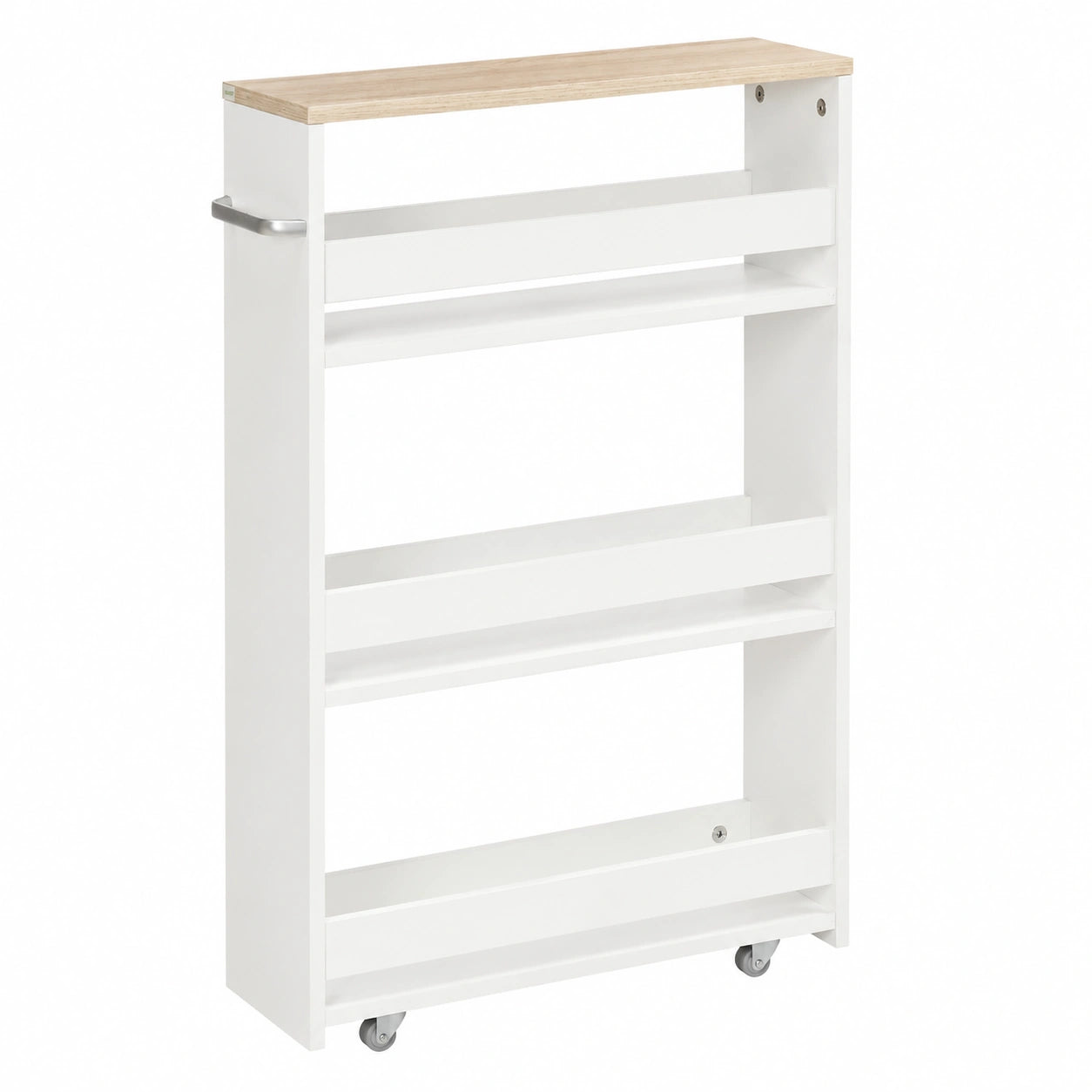 Chariot de rangement à roulettes 3 niveaux pour cuisine et salle de bain