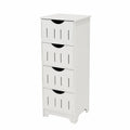 Armoire de Rangement Moderne Blanc 4 Tiroirs