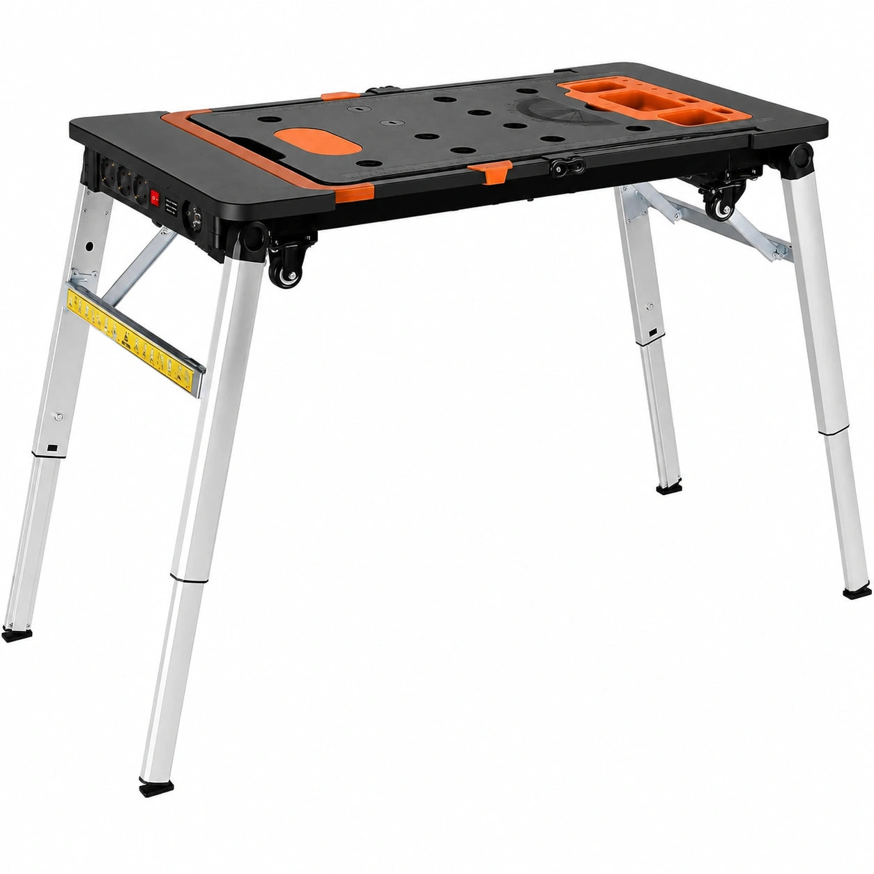 Établi Pliable Multifonction Réglable avec Roues