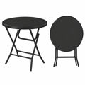 Table pliante de jardin ronde robuste pour balcon et extérieur