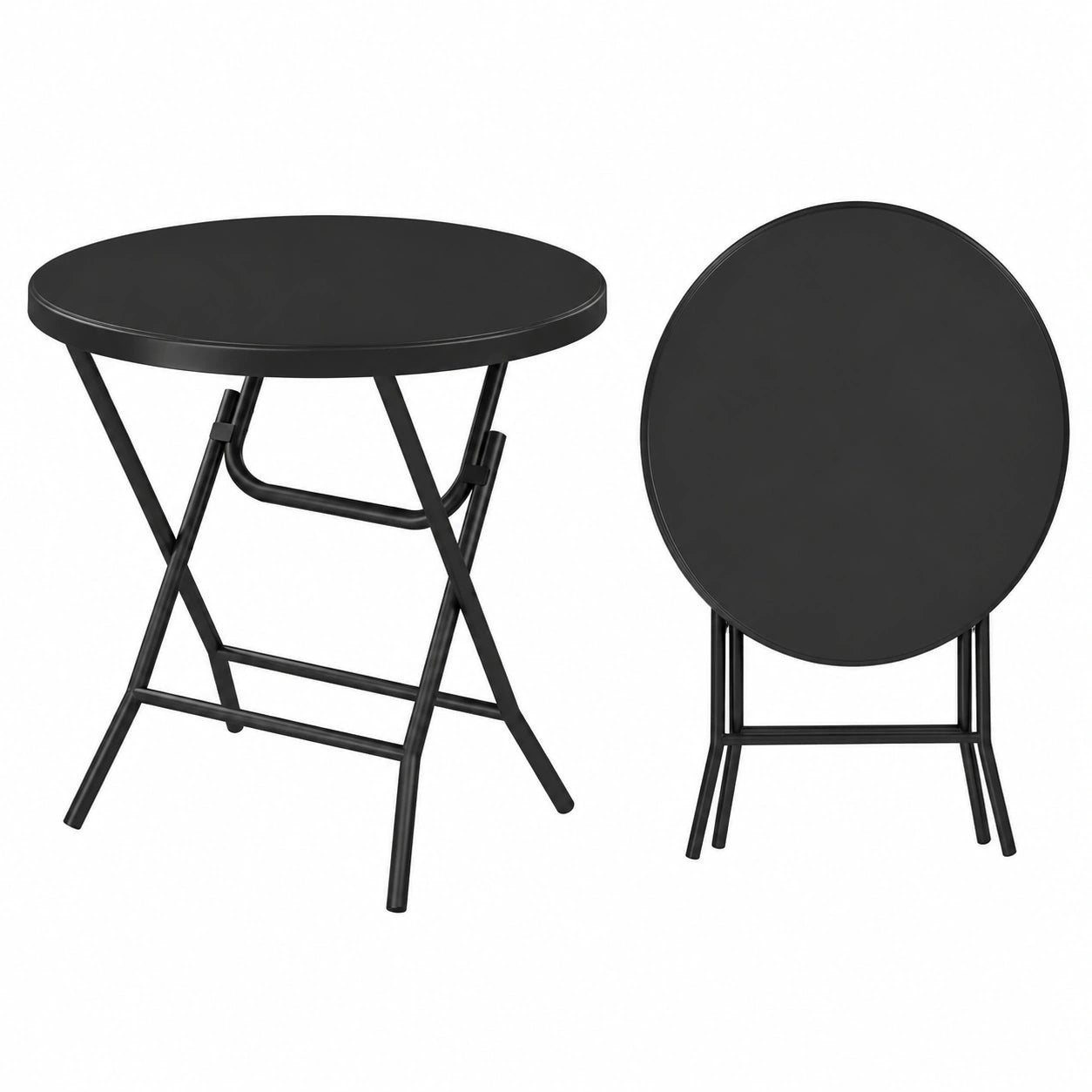 Table pliante de jardin ronde robuste pour balcon et extérieur