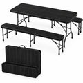Ensemble table et bancs pliants pour extérieur, 8 personnes