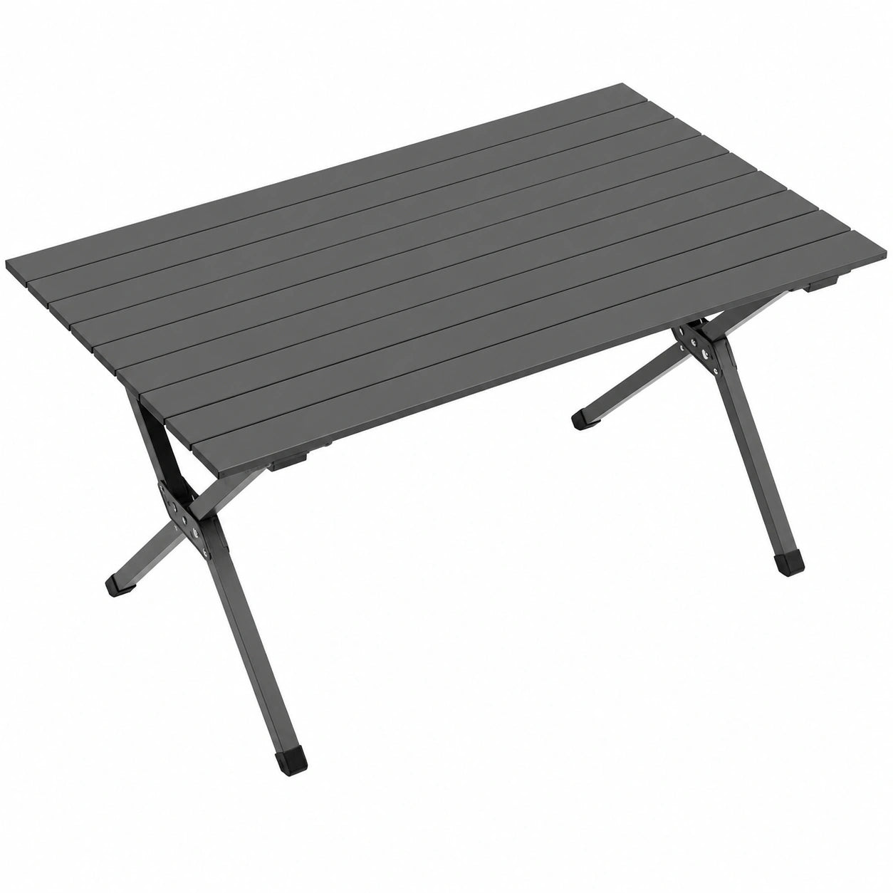 Table de Camping Pliante en Aluminium 120x70cm, Capacité 80KG, pour 4-6 Personnes, avec Sac de Transport