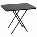 Table carrée pliante multi-usage, intérieur et extérieur, couleur noire