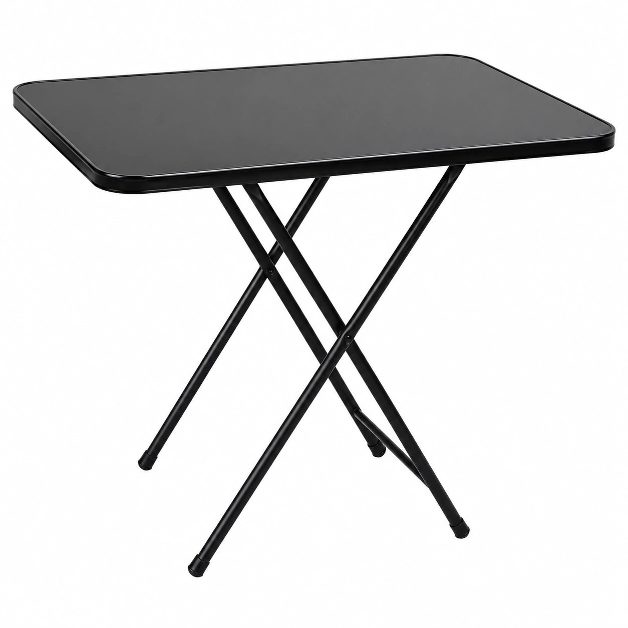 Table carrée pliante multi-usage, intérieur et extérieur, couleur noire
