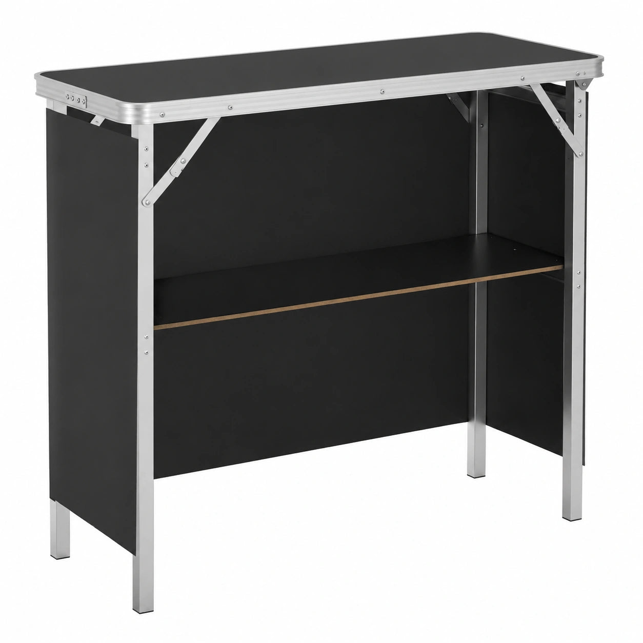 Table de Salon Pliable avec Rangement et Housse Noire