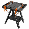 Établi Pliable et Chevalet de Sciage Portable, Léger et Robuste, Capacité de 453 kg