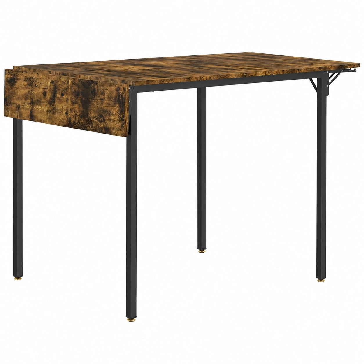 Table de Salle à Manger Pliante Extensible Style Industriel pour Petit Espace