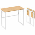 Table pliante compacte pour intérieur et extérieur, 80 x 40 cm, couleur chêne