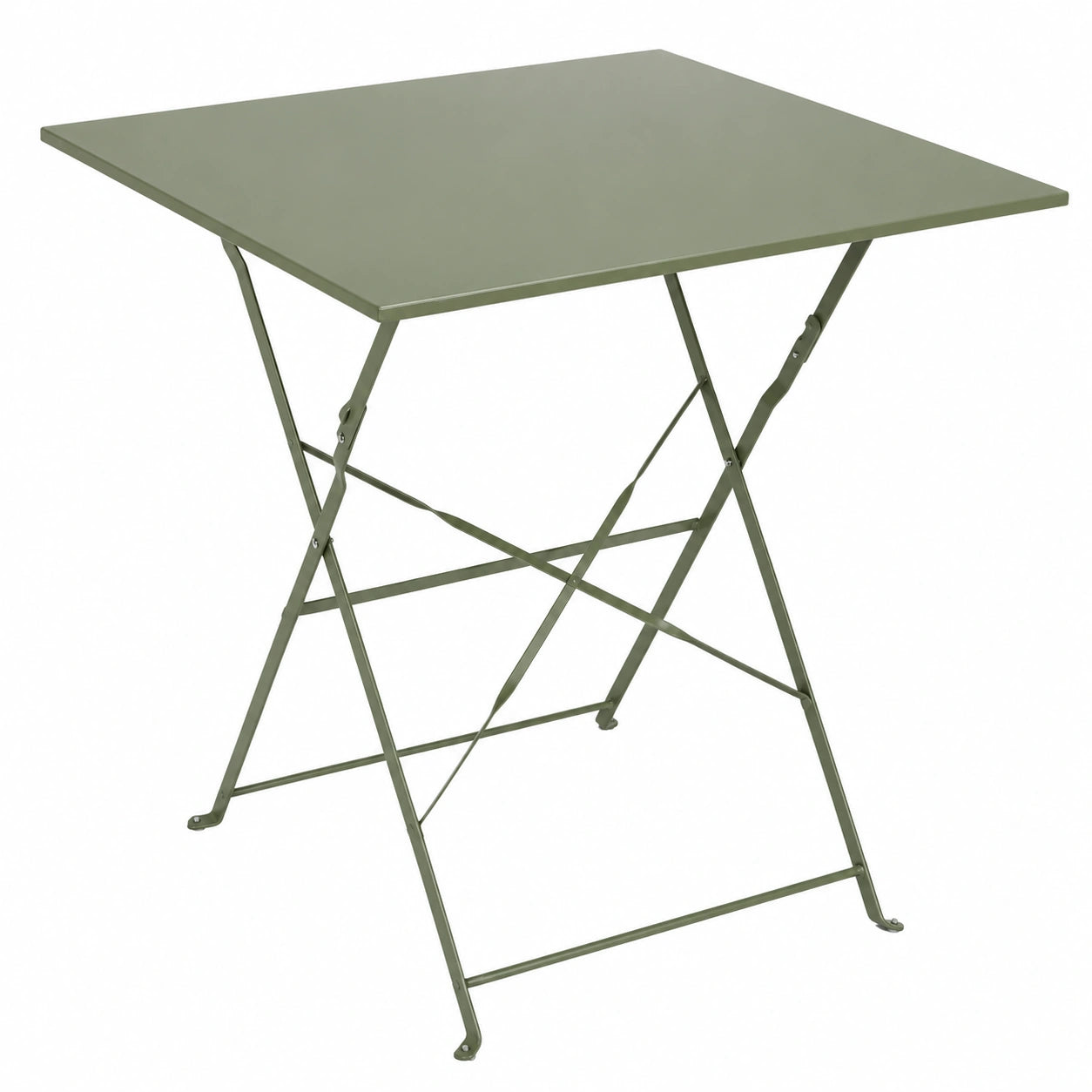 Table pliante de jardin kaki en acier inoxydable