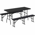 Table de Pique-Nique Pliante avec Bancs et Chaise Portable