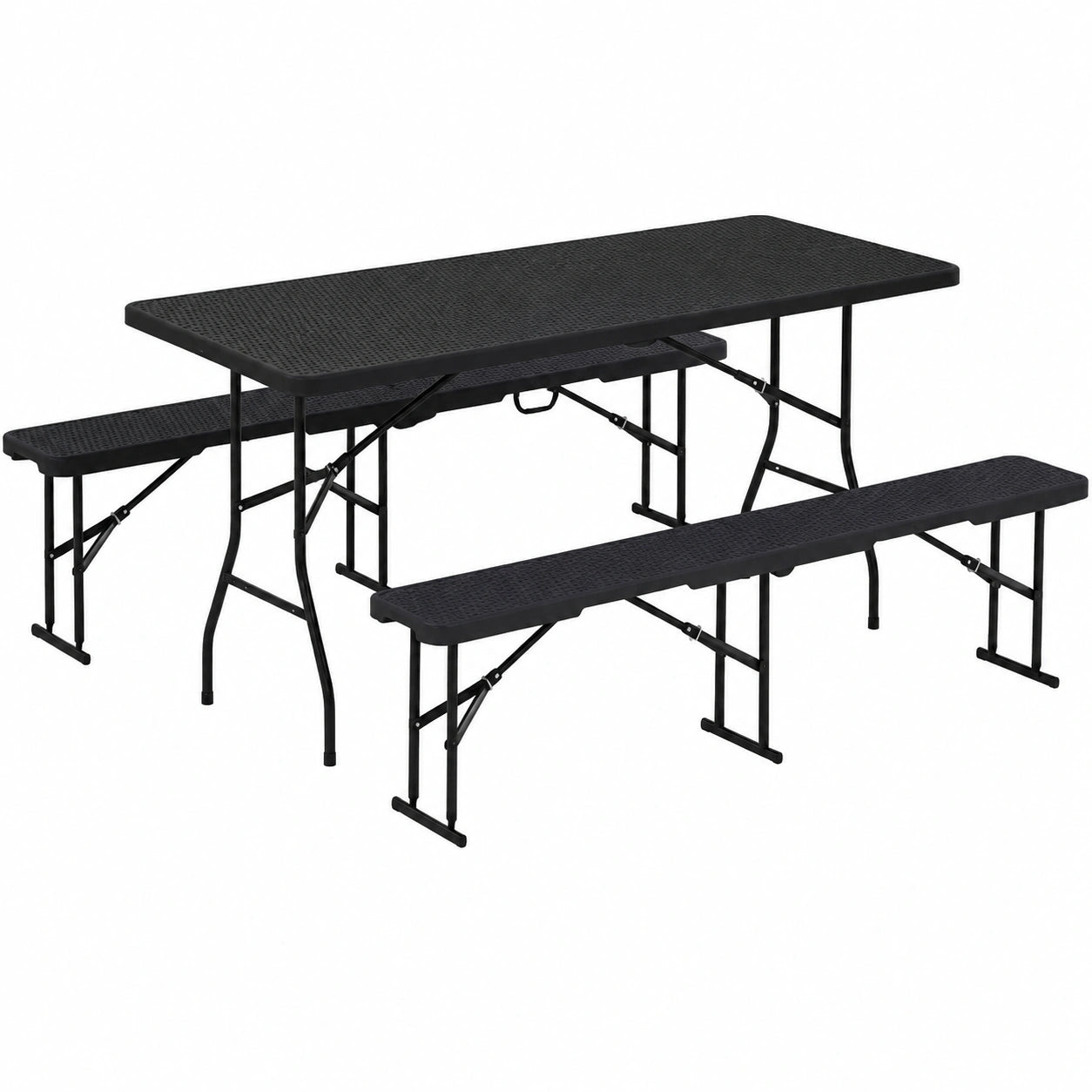 Table de Pique-Nique Pliante avec Bancs et Chaise Portable