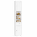 Armoire de Salle de Bain Étroit avec Rangement Polyvalent et Étagère Réglable