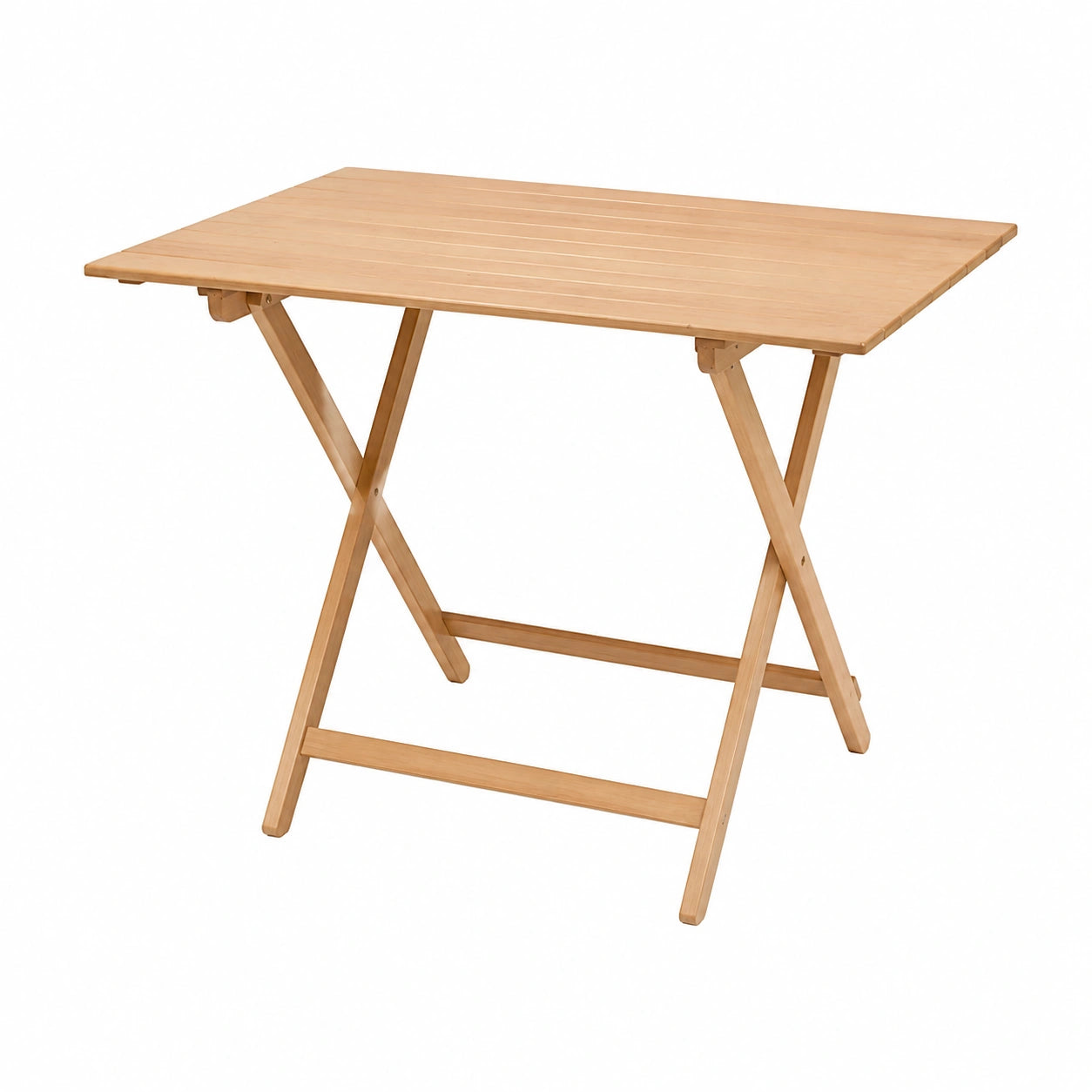 Table pliante compacte en bois de hêtre 100 x 60 x 75 cm pour intérieur et extérieur