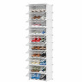 Étagère à Chaussures 10 Niveaux, Rangement pour 20 Paires, Adapté aux Entrées et Chambres