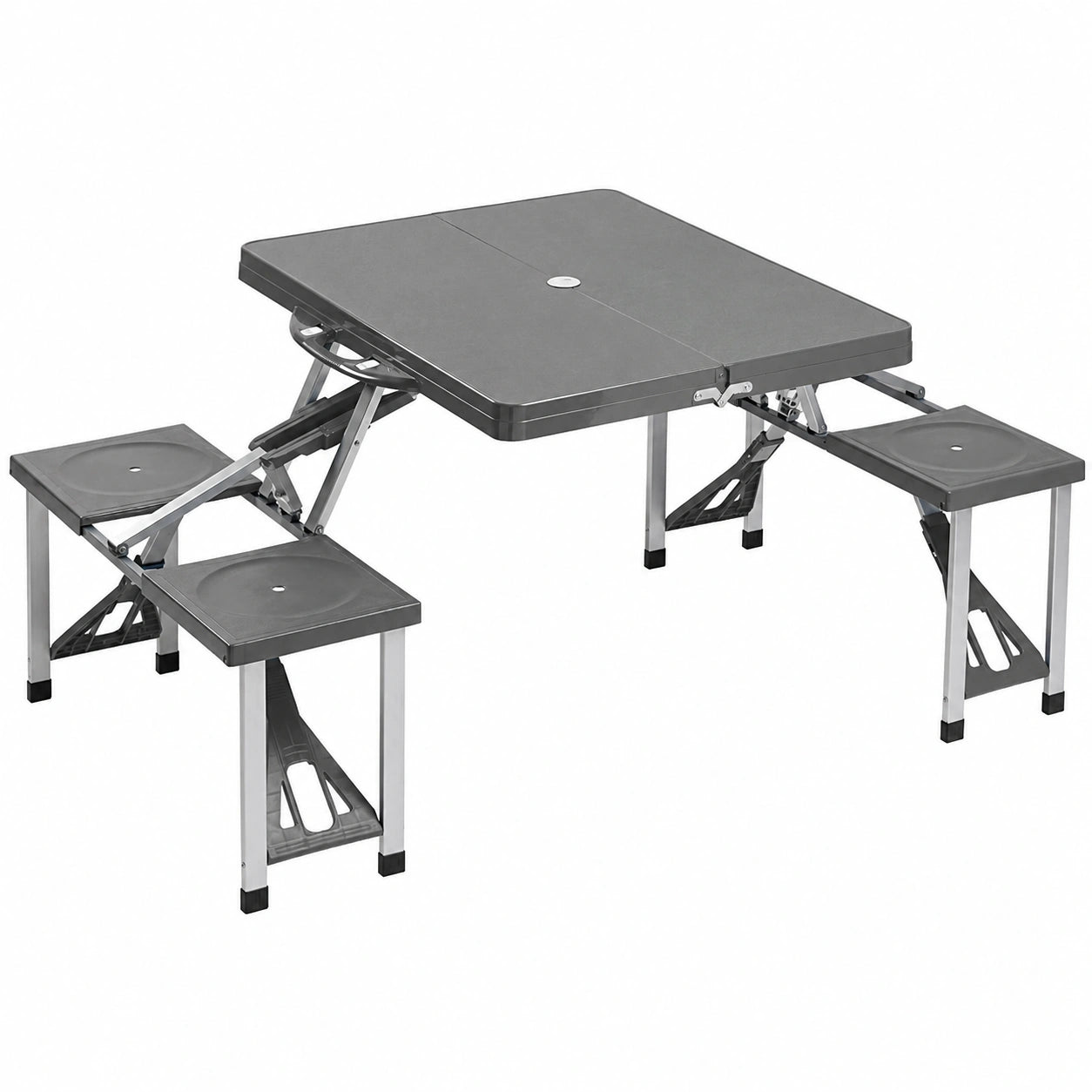 Table de Pique-Nique Repliable pour Camping, Bleu, 85x65x67 cm