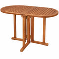 Table de jardin en bois d'eucalyptus pliable
