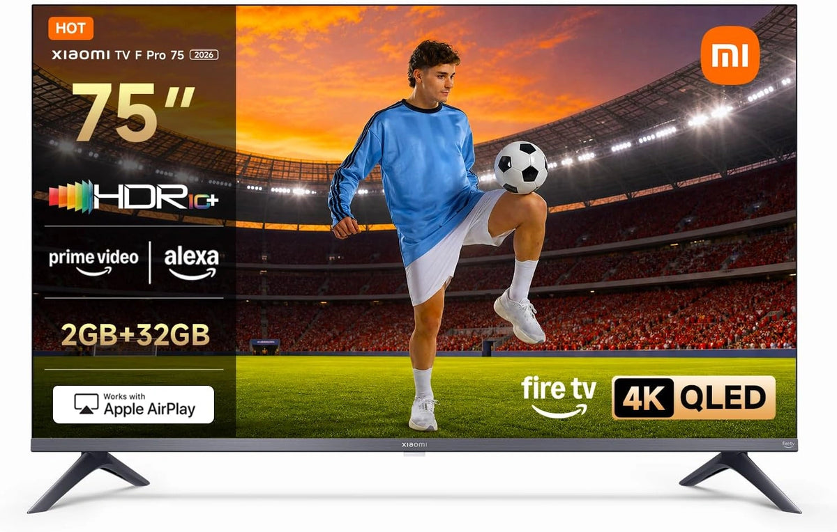 XIAOMI TV F Pro 75 Pouces 4K UHD QLED, Smart TV avec Alexa et AirPlay, HDR10+