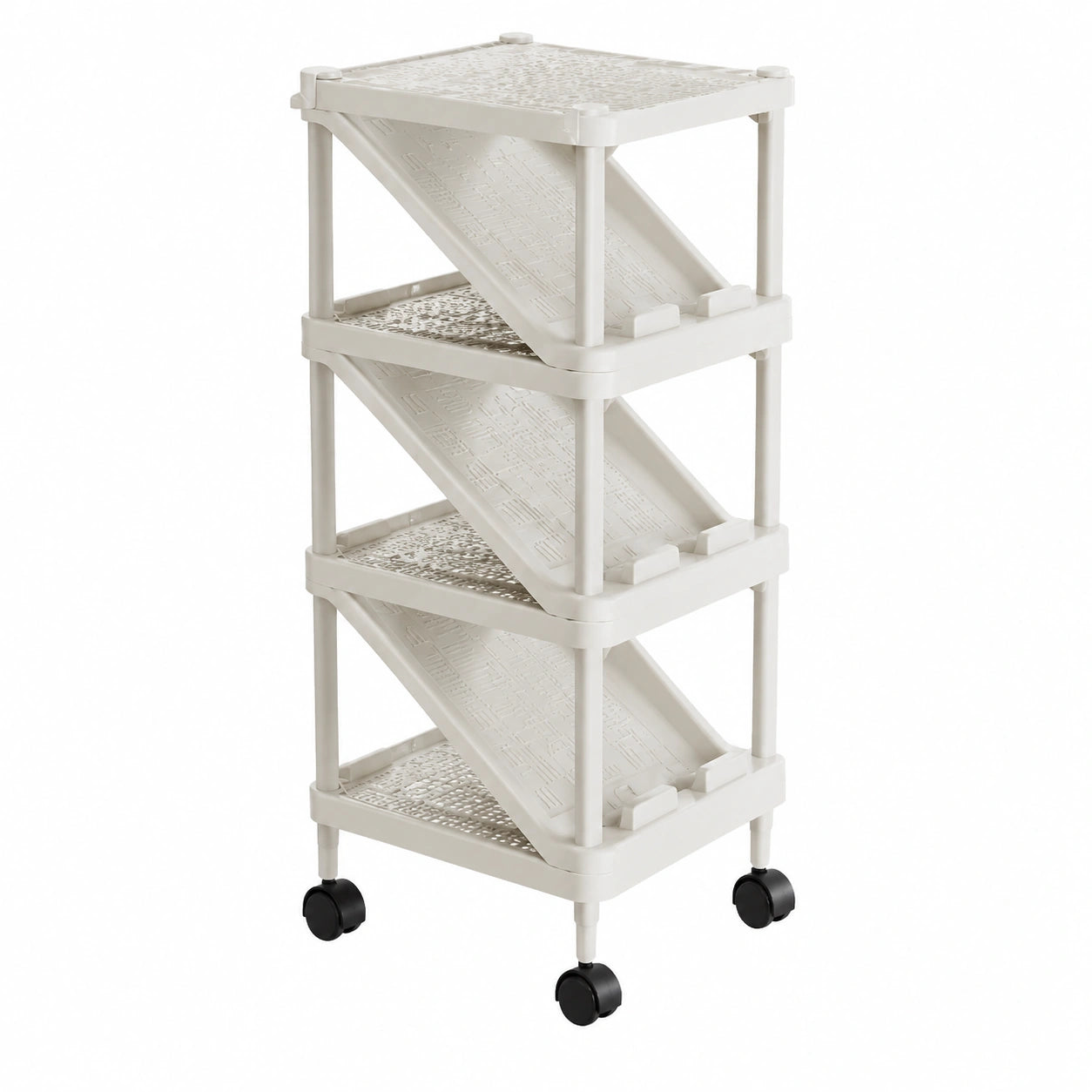 Étagère à chaussures modulable 9 niveaux avec roulettes et crochets, compacte pour entrée ou chambre