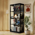 Vitrine Moderne LED avec Étagères pour Collection et Rangement, 80x35x165 cm, Noir