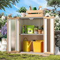 YODOLLA Armoire de Jardin en Métal Imperméable pour Outils, Petite Armoire Extérieure